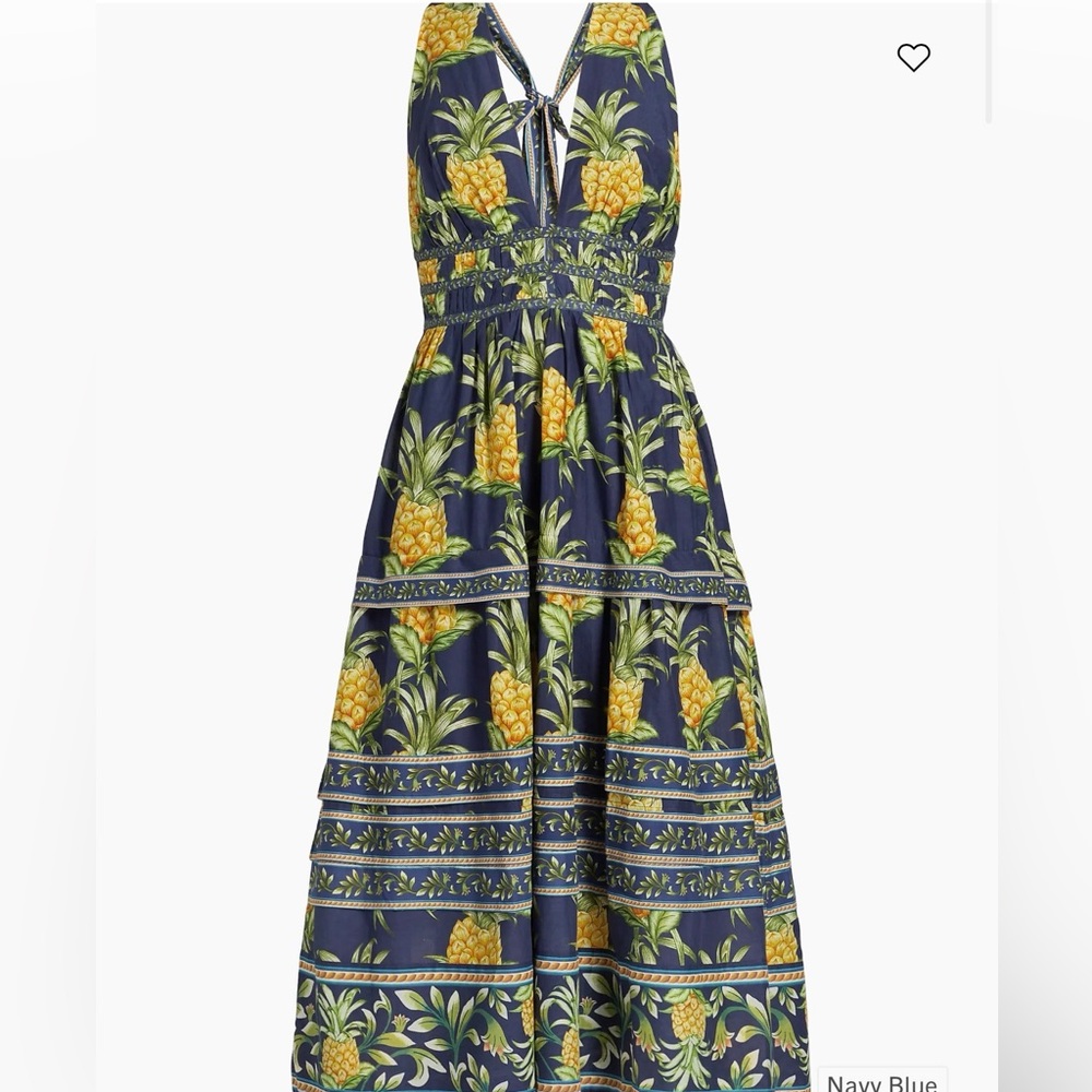 NWT FARM Rio delicate pineapple dress size small